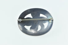 Load image into Gallery viewer, Sterling Silver Georg Jensen Ornate Moonstone Leaf Swirl 138 Pin/Brooch