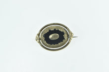 Load image into Gallery viewer, Gold Filled Ornate Hair Clothing Victorian Spinning Mourning Pin/Brooch