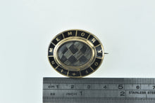 Load image into Gallery viewer, Gold Filled Victorian In Memory Woven Hair Mourning Photo Pin/Brooch