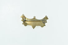 Load image into Gallery viewer, Gold Filled Victorian Ornate Elaborate Leaf Motif Charm Holder Pin/Brooch