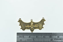 Load image into Gallery viewer, Gold Filled Victorian Ornate Elaborate Leaf Motif Charm Holder Pin/Brooch