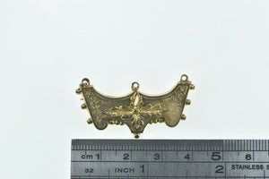 Gold Filled Victorian Ornate Elaborate Leaf Motif Charm Holder Pin/Brooch