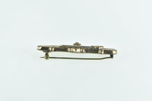 Load image into Gallery viewer, Gold Filled Elaborate Victorian Seed Pearl Enamel Bar Pin/Brooch