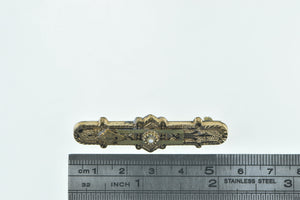 Gold Filled Elaborate Victorian Seed Pearl Enamel Bar Pin/Brooch