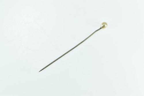 Gold Filled Pearl Wedding Victorian Boutonnière Stick Pin