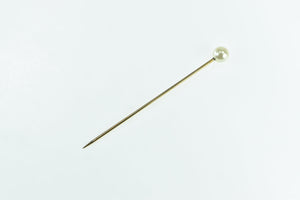 Gold Filled 6.3mm Pearl Victorian Wedding Boutonnière Stick Pin