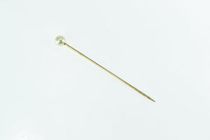 Gold Filled 6.3mm Pearl Victorian Wedding Boutonnière Stick Pin