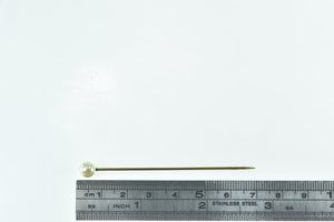 Gold Filled 6.3mm Pearl Victorian Wedding Boutonnière Stick Pin