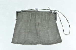 Sterling Silver Binder Bros. Inc. Sapphire Mesh Purse Hand Bag
