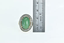 Load image into Gallery viewer, 18K Oval Aventurine Halo 0.46 Ctw Diamond Ring Yellow Gold