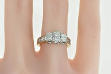 Load image into Gallery viewer, 14K 3.10 Ctw Radiant Cut Diamond Engagement Ring White Gold