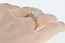 Load image into Gallery viewer, 14K 3.10 Ctw Radiant Cut Diamond Engagement Ring White Gold