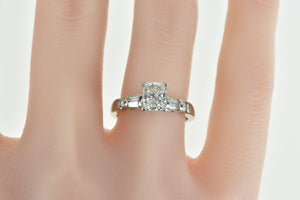 14K 1.53 Ct Radiant Cut Diamond Engagement Ring White Gold