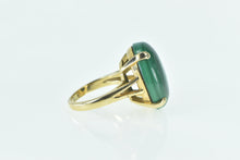 Load image into Gallery viewer, 14K Oval Malachite Cabochon Vintage Statement Ring Yellow Gold