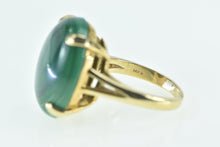Load image into Gallery viewer, 14K Oval Malachite Cabochon Vintage Statement Ring Yellow Gold