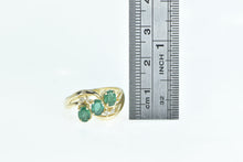 Load image into Gallery viewer, 14K 1.01 Ctw Oval Emerald Diamond Statement Ring Yellow Gold