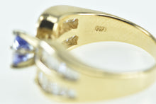 Load image into Gallery viewer, 14K 1.60 Ctw Oval Tanzanite Baguette Diamond Ring Yellow Gold