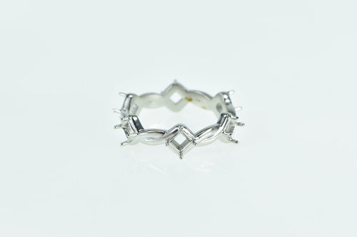 Platinum 6.3mm Twist Pattern Eternity Band Setting Ring