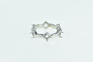 Platinum 6.3mm Twist Pattern Eternity Band Setting Ring