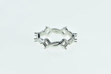 Load image into Gallery viewer, Platinum 6.3mm Twist Pattern Eternity Band Setting Ring