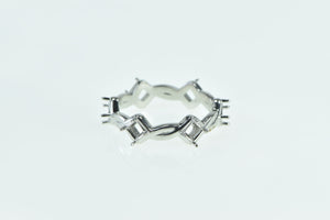 Platinum 6.3mm Twist Pattern Eternity Band Setting Ring