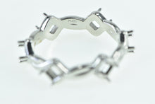 Load image into Gallery viewer, Platinum 6.3mm Twist Pattern Eternity Band Setting Ring