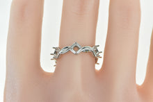 Load image into Gallery viewer, Platinum 6.3mm Twist Pattern Eternity Band Setting Ring