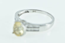 Load image into Gallery viewer, 14K 1.50 Ctw Honey Heliodor Diamond Engagement Ring White Gold