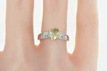 Load image into Gallery viewer, 14K 1.50 Ctw Honey Heliodor Diamond Engagement Ring White Gold