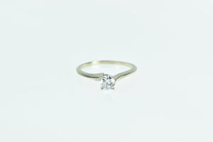 14K 0.47 Ct Classic Round Diamond Engagement Ring White Gold