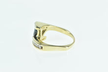 Load image into Gallery viewer, 14K 1.18 Ctw Trillion Sapphire Diamond Bypass Ring Yellow Gold
