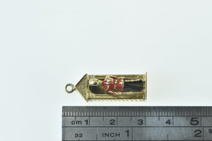 9K 3D Enamel London Kings Guard Tower of London Charm/Pendant Yellow Gold