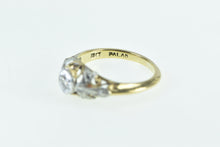 Load image into Gallery viewer, 18K Palladium 1930&#39;s Diamond Filigree Engagement Ring Yellow Gold