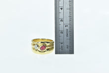 Load image into Gallery viewer, 18K Manfredi Ruby Diamond Vintage Statement Ring Yellow Gold