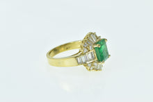 Load image into Gallery viewer, 18K 3.64 Ctw Emerald Baguette Diamond Engagement Ring Yellow Gold