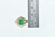 Load image into Gallery viewer, 18K 3.64 Ctw Emerald Baguette Diamond Engagement Ring Yellow Gold