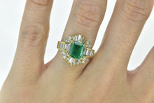 Load image into Gallery viewer, 18K 3.64 Ctw Emerald Baguette Diamond Engagement Ring Yellow Gold