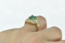 Load image into Gallery viewer, 18K 3.64 Ctw Emerald Baguette Diamond Engagement Ring Yellow Gold