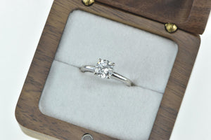 14K 1.00 Ct Diamond Classic Solitaire Engagement Ring White Gold