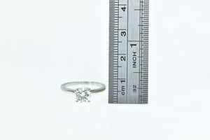 14K 1.00 Ct Diamond Classic Solitaire Engagement Ring White Gold