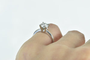 14K 1.00 Ct Diamond Classic Solitaire Engagement Ring White Gold