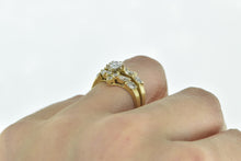 Load image into Gallery viewer, 18K 1.01 Ctw Pear Diamond Chevron Engagement Ring Yellow Gold