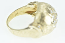 Load image into Gallery viewer, 14K 1950&#39;s 1.00 Ctw Diamond Domed Cocktail Ring Yellow Gold