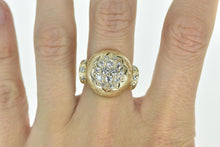 Load image into Gallery viewer, 14K 1950&#39;s 1.00 Ctw Diamond Domed Cocktail Ring Yellow Gold