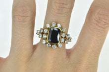 Load image into Gallery viewer, 18K 5.80 Ctw Emerald Sapphire Diamond Statement Ring Yellow Gold