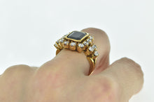 Load image into Gallery viewer, 18K 5.80 Ctw Emerald Sapphire Diamond Statement Ring Yellow Gold