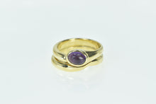 Load image into Gallery viewer, 18K Manfredi Amethyst Ornate Designer Statement Ring Yellow Gold