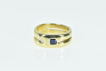 Load image into Gallery viewer, 18K Manfredi Princess Sapphire Diamond Statement Ring Yellow Gold