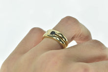 Load image into Gallery viewer, 18K Manfredi Princess Sapphire Diamond Statement Ring Yellow Gold