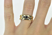 Load image into Gallery viewer, 18K Manfredi Princess Sapphire Diamond Statement Ring Yellow Gold